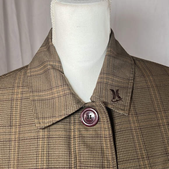 HURLEY Women’s Brown Tan Trench Peacoat with Buckle & Button Details Full Zip M - Picture 5 of 8